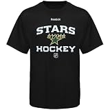 NHL Dallas Stars Authoritative Black Short Sleeve Tee (Black, Medium)