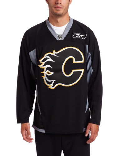 NHL Calgary Flames Practice Jersey (Black, XX-Large)