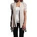 Rayon Short Sleeves Flyaway Cardigan Shawl Collar Shrug Cardi