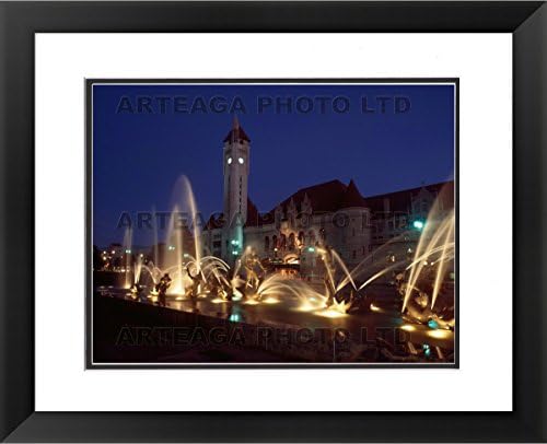 Miles Fountain at Union Station - Arteaga Photos - 24"x28" Framed Double Matted Print
