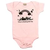 They're Raising Me Gay on Infant Onesie, 3-6 mo, White