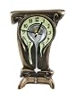 Bronze Finish Melting Mantel Clock Desk Table Dali