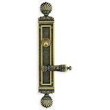 Omnia Door Hardware D55231 Omnia Ornate Deadbolt Lockset Standard Function Polished Brass Lacquered