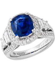 Sapphire and Diamond Ring in 18kt white gold