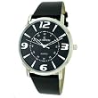 Le Chateau Men's Numerical Elegant Slim Watch with Leather Strap #318M-1