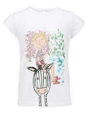 Pure Cotton Zebra & Girl Print T-Shirt