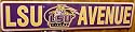 Louisiana State University Tigers LSU Avenue Embossed Metal Street Sign
