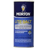 Morton Lite Salt, With Half The Sodium Of Table Salt, 11 oz