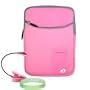 Amazon Kindle DX 3 Pocket Vertical Carrying Sleeve -- Pink + Pink Double Bright Amazon Kindle 2 LED Book Light + Vangoddy tm, Live*Laugh*Love wrist band!!!