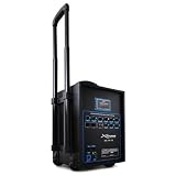 Mobile DJ PA-Komplettanlage - USB-SD-MP3 Unterst�tzung - Akku Funkmikrofon mobil Trolleyvon "Xsound"
