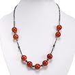 Handmade Silver, Agate, Jade and Red Coral Necklace