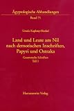 Produkt-Bild: Land und Leute am Nil nach demotischen Inschriften, Papyri und Ostraka: Gesammelte Schriften. Teil 1 und Teil 2 (Agyptologische Abhandlungen)