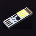 4 Pack Night Light Mini USB Lights Keychain Super Bright 6 LEDs(Creative Design:3 Pure White & 3 Warm White LEDs Light Switchover) with Smart Touch Electrodeless Dimming Switch, Qty:4