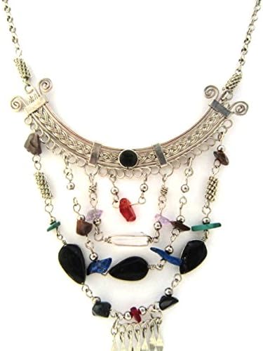 Unique Hippie Stone Necklace Bohemian Jewelry