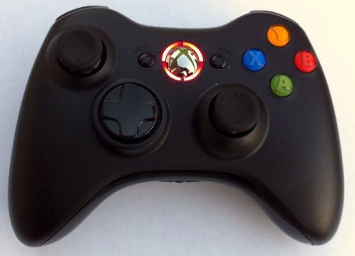 Black Xbox 360 Modded Controller 10 Mode Rapid Fire Wireless with Red LED for COD Advanced Warfare