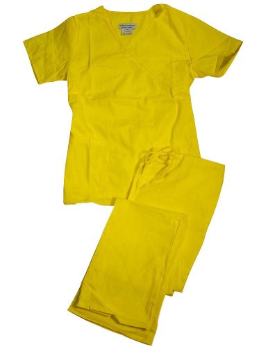 Natural Uniforms Women's Mock Wrap Scrub Set