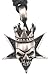 Skull King Crown Pentagram Real Pewter Pendant Necklace