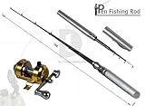 Mini Pocket Pen Fishing Rod Pole Reel Line Set