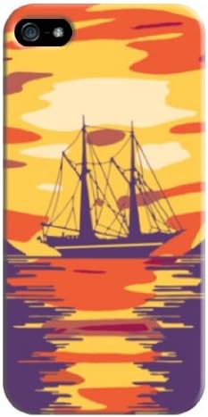 Boat Hard Back Shell Case / Cover for Iphone 5 and 5s - Purple