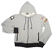 Women's Vintage Grey Zip-Up Sweatshirt with Patches - Available in 5 Sizes