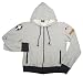 Women's Vintage Grey Zip-Up Sweatshirt with Patches