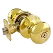 Flat Ball Entry Lockset - Polished Brass - Set of 1
