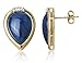 10k Yellow Gold Exaggerated Pear-Shaped Blue Lapis title=