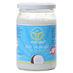 Manako Bio Kokos�l Kokosfett kaltgepresst GLAS, 1er Pack (1 x 250 ml)