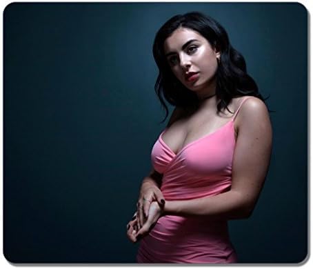 Mouse pads,(Black)12 X 10 X 0.12in.Non-Slip Rubber Mouse Pad[Natural rubber,Durable heat-resistant Precision Fabric]Rectangular Gaming Mouse Pad-Cool Charli Xcx Charlotte Emma