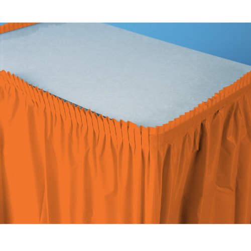 Creative Converting Sunkissed Orange Orange Plastic Table Skirt