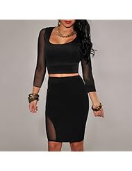 Mesh Sheer Bodycon Dress/Party Dress/Midi Dress 