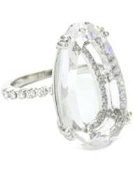 Suzanne Kalan "Vitrine" White Topaz and Diamond Ring