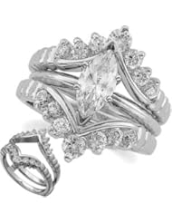 Ann Harrington Jewelry 14k White Gold 1/2 Ct Tw Diamond Ring Guard