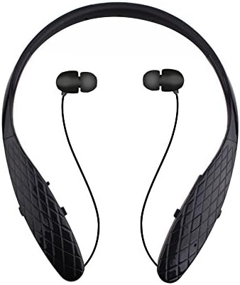 JuneTek Neckband Headsets Bluetooth Headphones Retractable Earbuds with Microphone Wireless Bluetooth 4.1 Music Stereo Sports Headset Headphones Vibration for iPhone, Samsung, Android (black)