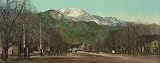 Pikes Peak Avenue, Colorado Springs, 1898 - Exceptional Print of a Vintage Photochrom Image from the Library of Congress Collection