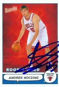 Andres Nocioni Autographed/Hand Signed Basketball Card (Chicago Bulls)