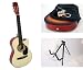 Musical Instruments : 38" Natural Acoustic Cutaway Guitar Combo with Accessories and FREE Stand