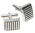 Sterling Silver Lined Cuff Links by Zina
