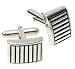 Sterling Silver Lined Cuff Links by Zina