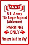 US ARMY RANGER PARKING special forces sign