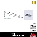 e-kanamono ロイヤル 棚受け 水平ガラス棚ブラケット R-111GS 400 APゴールド