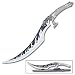 Silver Dragon Flame Curved Fantasy Knife