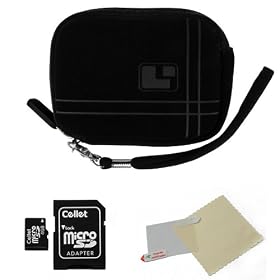 BLACK Aero Bumb Travel Protection Slim Soft Micro-Suede Cover Carrying Sleeve Case Smart Design with Extra Accessory Pocket For Sony Cyber-Shot H70 / HX7V / HX9 / TX100V / TX55 / W530 / W610 / W570 / W620 / W650 / W510 / W560 / WX9 / TX10 / WX10 Point And Shoot Digital Camera + Includes a 4GB Micro 