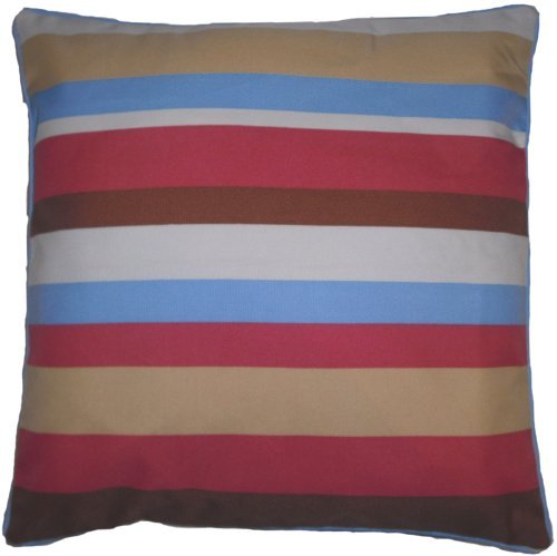 Candy Pink Blue Multi Stripe Cushion Cover Only, 45 x 45cm