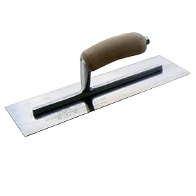 11 1/2 X 4 3/4 Finishing Trowel w/Curved Wood Handle