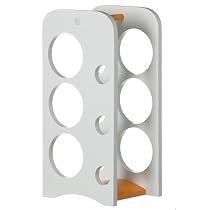 Abstract Wine Rack - White/ Tangerine