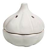 MSC International Terracotta Garlic Keeper, White