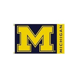Michigan Wolverines NCAA 3' x 5' Single Sided Banner Flag by BSI Products Inc.