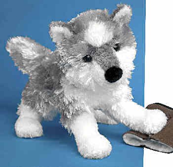 41SQH280FWL Stuffed Snow Feather Husky