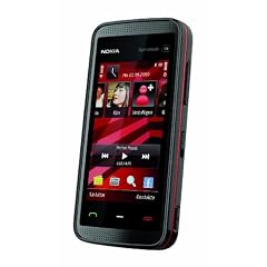 Nokia 5530 XpressMusic Smartphone (WLAN, Touchscreen, 3D-Surround-Sound, Kamera mit 3,2 MP) black red